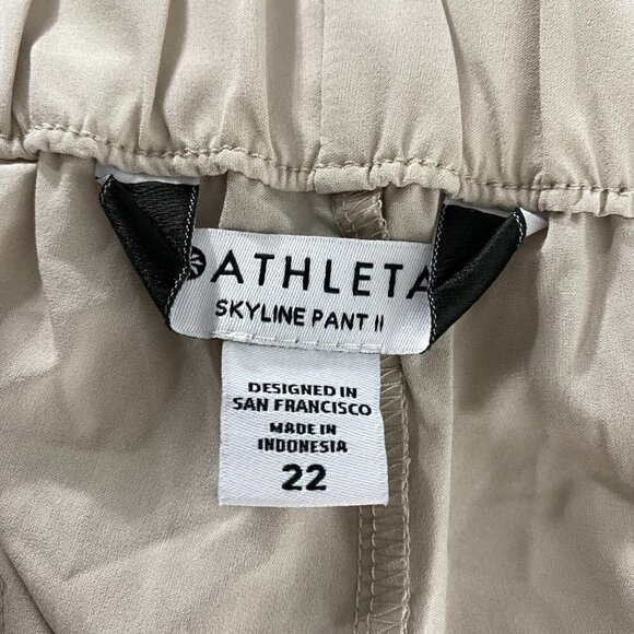 Athleta Skyline Pant II Women's Size 22 Abalone Gray Beige Tie Waist NWT PT-1906 - Picture 7 of 12